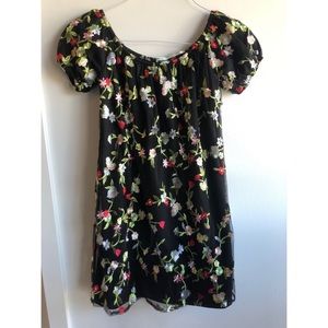 Floral Embroidered Mini Dress